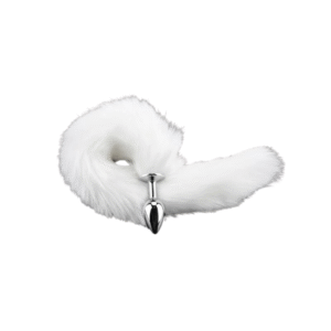 Plug Anal Cola De Zorro Blanca